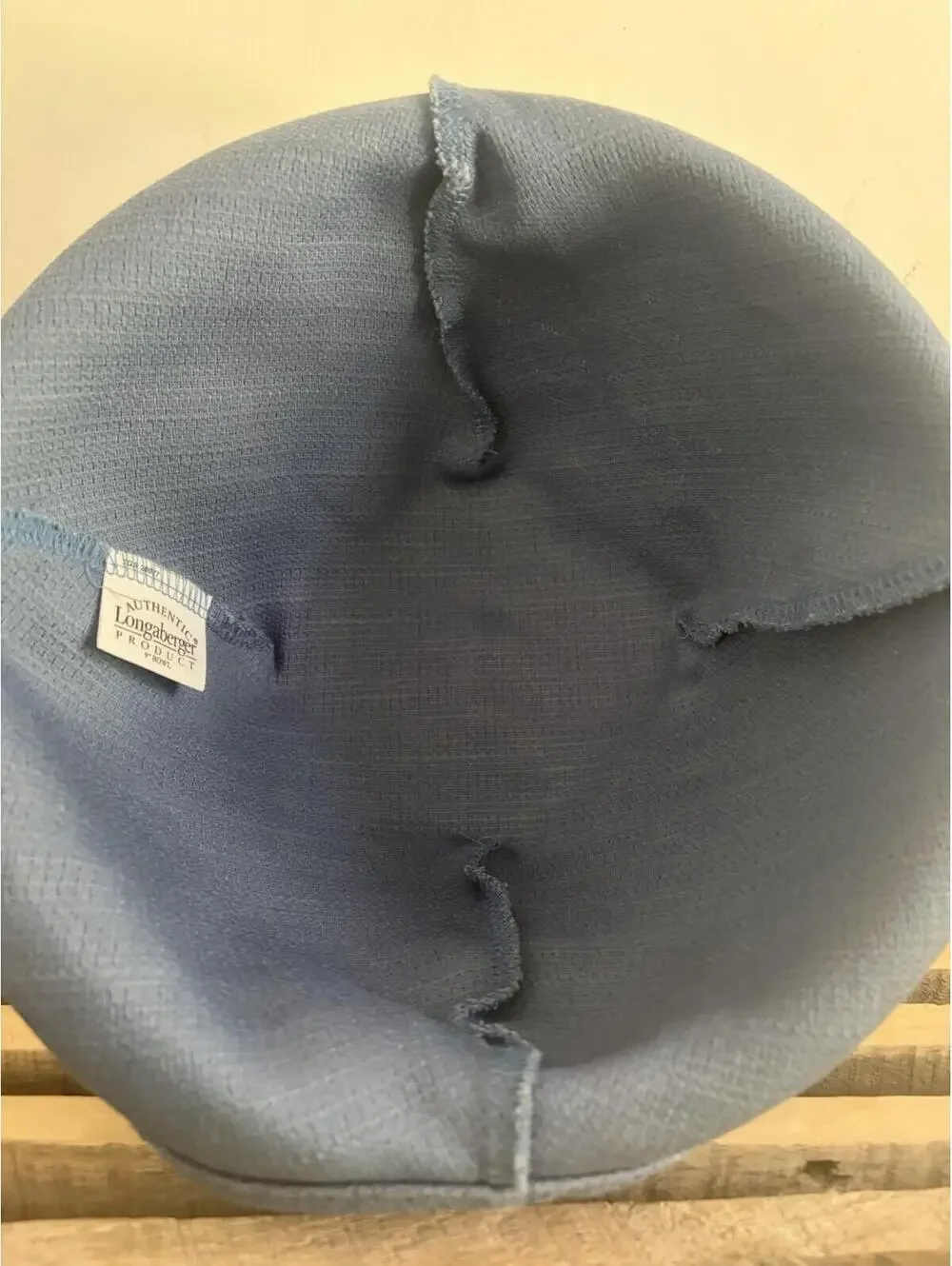 Longaberger 2003 Serve Around Basket Denim Liner, Lid and Protector set. EUC
